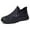 Black, variant on Men's Casual Shoes On Comfortable Outdoor Walking Sneakers with Thick Sole Lightweight Breathable Upper for Daily Use