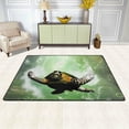 thumbnail image 3 of SKYSONIC Seaturtle with Bubbles Area Rug Pad - 72x48 inch - 100% Light Weight Polyester Fabric for Living Bedroom, 3 of 6