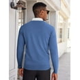 thumbnail image 2 of COOFANDY Men's V Neck Dress Sweater Slim Fit Business Casual Dressy Sweater Shirts Long Sleeve Soft Basic Pullover Sweater, 2 of 9