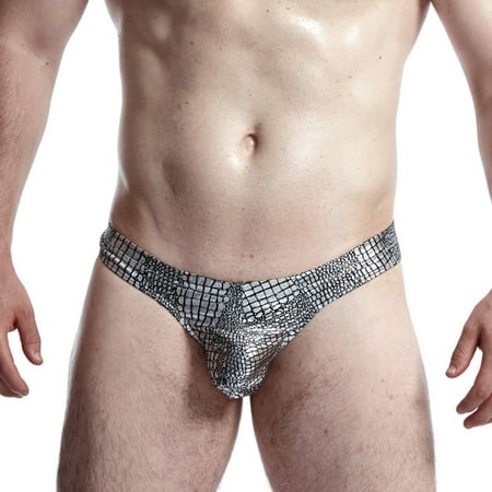 

Juebong Men s Underwear Deals Clearance Under $5 Men s Low Waist Briefs Boys Panties Large Sac Sexy Men s Thong Silver L