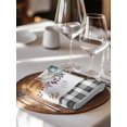 thumbnail image 6 of Fall Pumpkins Cloth Napkins Set of 6 Reusable Dinner Napkins, Thanksgiving Leaves Vintage Check Farmhouse Cocktail Napkin Washable Table Napkins for Wedding/Holiday Party/Baby Shower 20"x20", 6 of 7