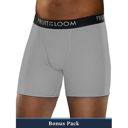 Fruit of the Loom Men's Breathable Cotton Micro-Mesh Assorted Boxer Briefs, Super Value 6 Pack