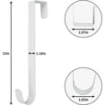 thumbnail image 6 of LEKODE Over Door Wreath Hook Thin Metal Overdoor Wreath Holder Seasonal Hanger for Front Or Back Door (White) Hooks 2pcs, 6 of 8