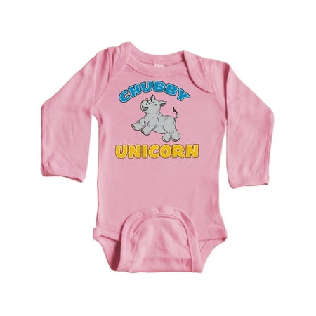 

Inktastic Chubby Unicorn-Baby Rhino Gift Baby Boy or Baby Girl Long Sleeve Bodysuit