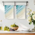 thumbnail image 3 of Teal Beach Coastal Kitchen Towels Set of 2, Summer Ocean Nautical Seaside Absorbent Dish Towels for Kitchen, Microfiber Hand Towel, Quick Drying Tea Towel for Cleaning Decorative Dishcloths, 3 of 7