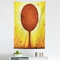 thumbnail image 1 of Tree Tapestry, Nature Themed Fantasy Illustration with Starburst Stripes and Butterflies, Fabric Wall Hanging Decor for Bedroom Living Room Dorm, 5 Sizes, Brown Yellow and Orange, by Ambesonne, 1 of 1