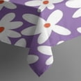 thumbnail image 3 of Purple Daisy Flower White Blooms Pattern Rectangle Tablecloth 60"x84",Waterproof Polyester Rectangle Table Cloth, Wipeable Spillproof Polyester Tablecloth for Dining, Camping, Indoor and Outdoor, 3 of 5
