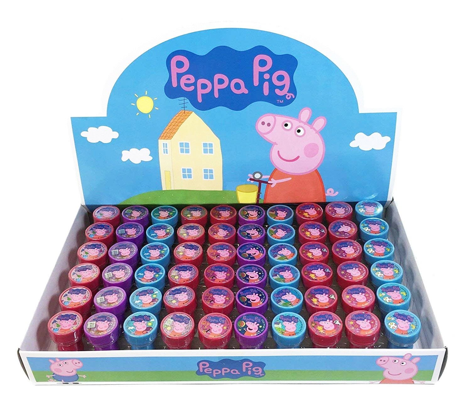 6x-60x New Peppa Pig Self-Inking Stamps Birthday Party Favors Gift Bags 