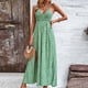 thumbnail image 5 of Puntoco Vestidos Mujer Verano Mujer Moda Sin Mangas Cuello En V Estilo De Vacaciones Impresión Vestido Largo Suelto, 5 of 8