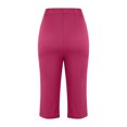 thumbnail image 6 of Olyvenn Start off 2024 Women's Stretchy Cotton Capri Leggings 2 Pack Comfortable Capri Length Pants with Pockets Hot Pink 12, 6 of 6