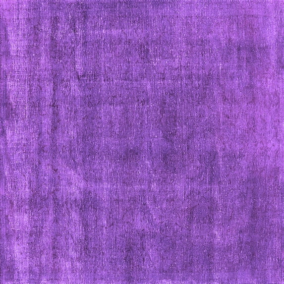 Ahgly Company Indoor Square Oriental Purple Industrial Area Rugs, 7' Square