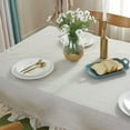 thumbnail image 4 of Mantel de tela de algodón y lino con borde de loto simple para comedor, mantel de lino para mesa de centro, 4 of 6