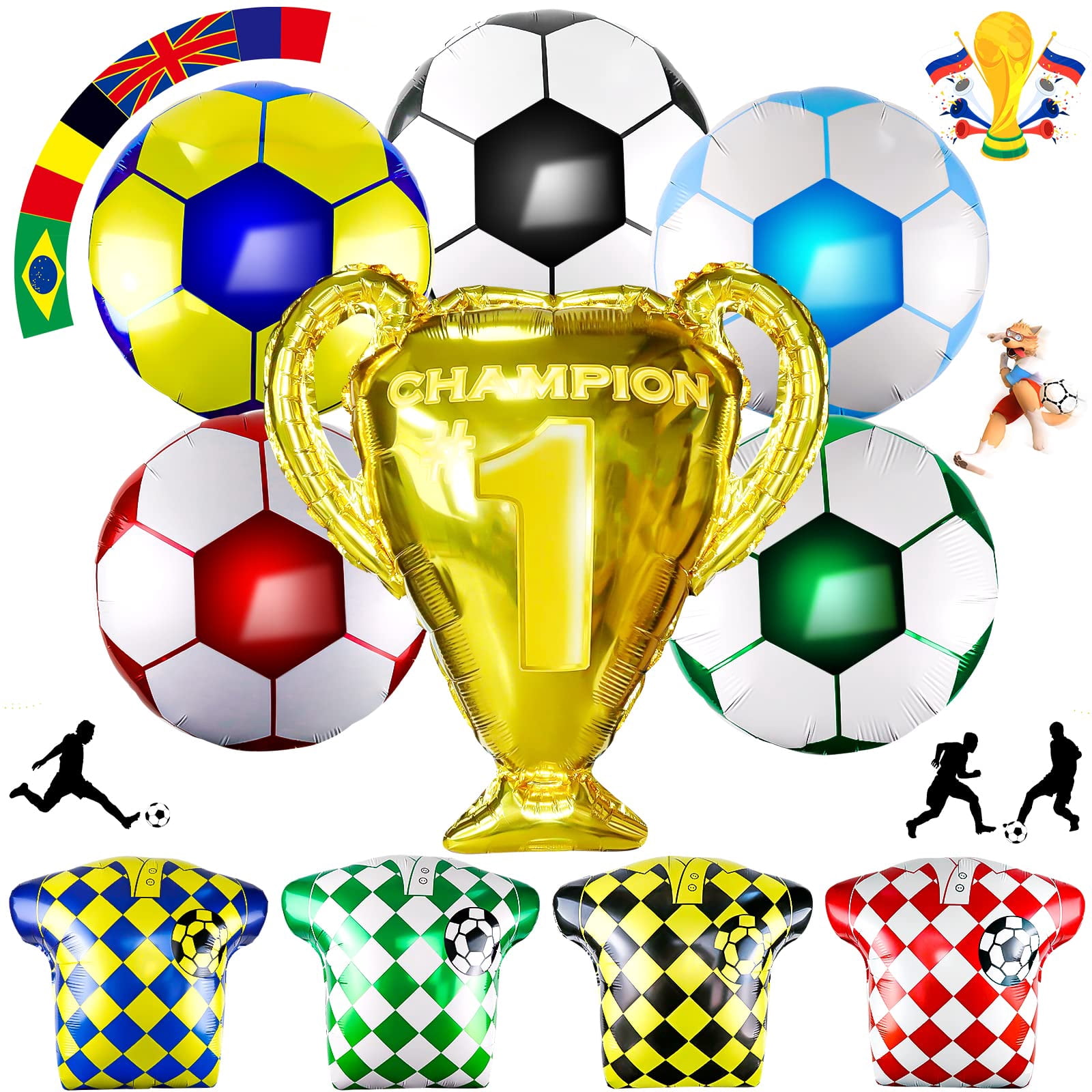 Soccer Balloons for 2023 Happy New Year Decorations,Soccer Balloons for