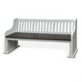 thumbnail image 3 of Orso Bench- Slat Back Design- White- Brown Mahogany and Mindi- 64 Inch, 3 of 5