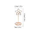 thumbnail image 3 of Xingzhi 10 Pieces Table Number Stand Round Shape Metal Convenient Card Holder Centerpieces Paper Clamp Wedding Decoration Tabletop Decor Star rose gold, 3 of 5