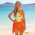 thumbnail image 5 of Taybagh Girls Swimsuit Floral Print One Piece Swimsuit with Cover Up Ruffle Stretch 2 Piece Beachwear, 5 of 9