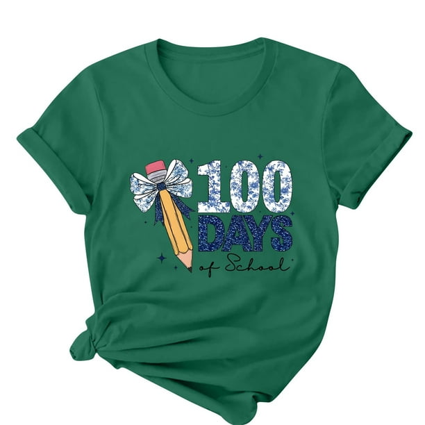 Camisetas de Cuello de Tripulación de Manga Corta para Mujeres Carta Impresa Camiseta 95% Poliéster 5% Spandex, Manga Corta Cuello Redondo Top Casual para Diario
