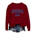 thumbnail image 7 of Womens Spring Sweatshirts Senior 2026 Print Crewneck Y2K Pullover Casual Long Sleeve Loose Fit Tops, 7 of 7