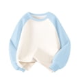 thumbnail image 6 of Girls Crewneck Raglan Sweatshirt Color Block Long Sleeve Pullover Tops Fall Clothes, 6 of 6