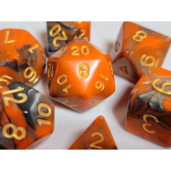 Molten Iron | DnD Dice Set | Dungeons and Dragons | Dice Set | Polyhedral DND Dungeons Dragons RPG d20