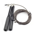 thumbnail image 2 of Cuerda para saltar, mango pesado, alambre de Metal, rodamiento Universal de aluminio para entrenamiento físico profesional, deportes físicos, negro YUNYI BRAND  Deportes, 2 of 8