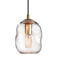 thumbnail image 1 of Luces colgantes CASAMOTION con forma de globo de cristal transparente dorado de 20 cm de altura, 1 of 9