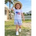 thumbnail image 6 of AceBaby Little Girls 4th of July Outfits 6M-4T Summer Ice Cream Embroidery Tops and Striped Shorts Set, 6 of 10