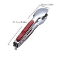 thumbnail image 2 of Christmas decorations Food Clips Kitchen Clip Stainless Steel Three Line Food Clip 9 Inch Food Clip Bread Clip Red Glue Red Handle Ice Clip Barbecue Clip Steak Clip Carbon Clip, 2 of 3