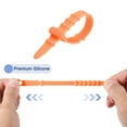 thumbnail image 3 of Uxcell 30Pack Silicone Zip Ties 4.5 Inch Reusable Wire Ties Cable Organizer, Orange, 3 of 6
