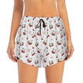thumbnail image 2 of Balery Cherry Berries Pantalones cortos deportivos para mujer con forro y dos bolsillos, elásticos, para entrenamiento, gimnasio, yoga-Large, 2 of 7