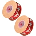 thumbnail image 2 of CIMAXIC christmas 2pcs Gift Floral Packing Ribbon Christmas Silk Ribbon Gift Wrapping Grosgrain,393.7"X0.98"X0.04", 2 of 5