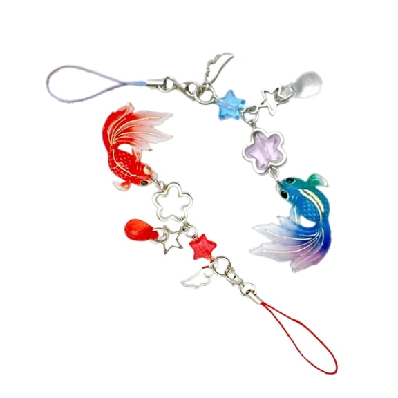 Fish Star Beaded Phone Charm Unique Designs Resin Texture Suitable for Daily