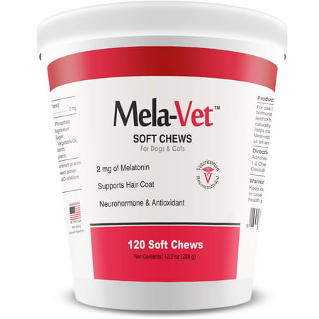 MelaVet Melatonin Soft Chews for Dogs  Cats 120
