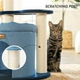 thumbnail image 7 of ClevaHome Stylish Cat Tree for for Small Spaces, Kittens, Ultra-Soft Fabric Condo & Cozy Perch, Durable Sisal Scratching Post, and Interactive Hanging Pompom, 7 of 7