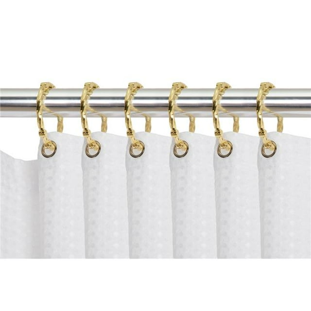 Utopia Alley HK5GD Eternity Rustproof Zinc Shower Curtain Rings for Bathroom Shower Rods, Gold - Set of 12