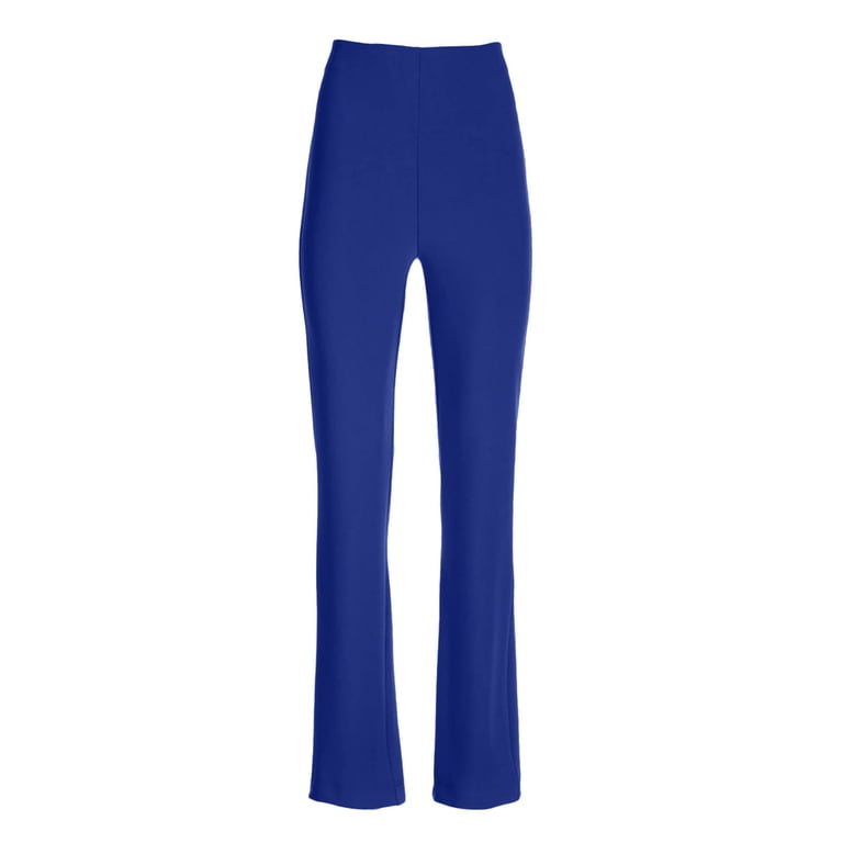 Lroveb Dress Pants for Women, High Waisted Straight Leg Womens Elegant  Casual Daily Pants Suit Solid Color Trousers Blue - Walmart.com