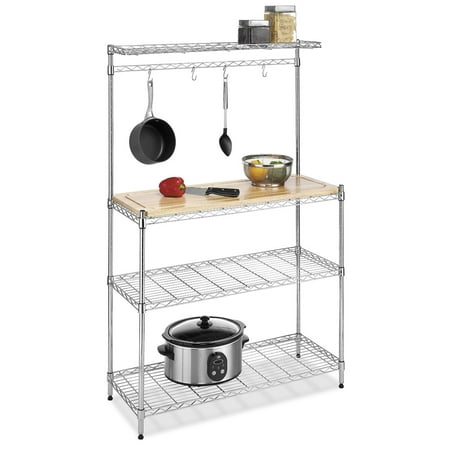- Supreme Bakers Rack, Chrome and Wood