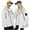 White, variant on Women's Polyester Blend Winter Jacket - Thermal Insulated Adjustable Hood Multi-Pocket Design