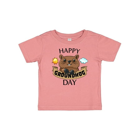 

Inktastic Happy Groundhog Day- cute Gift Baby Boy or Baby Girl T-Shirt
