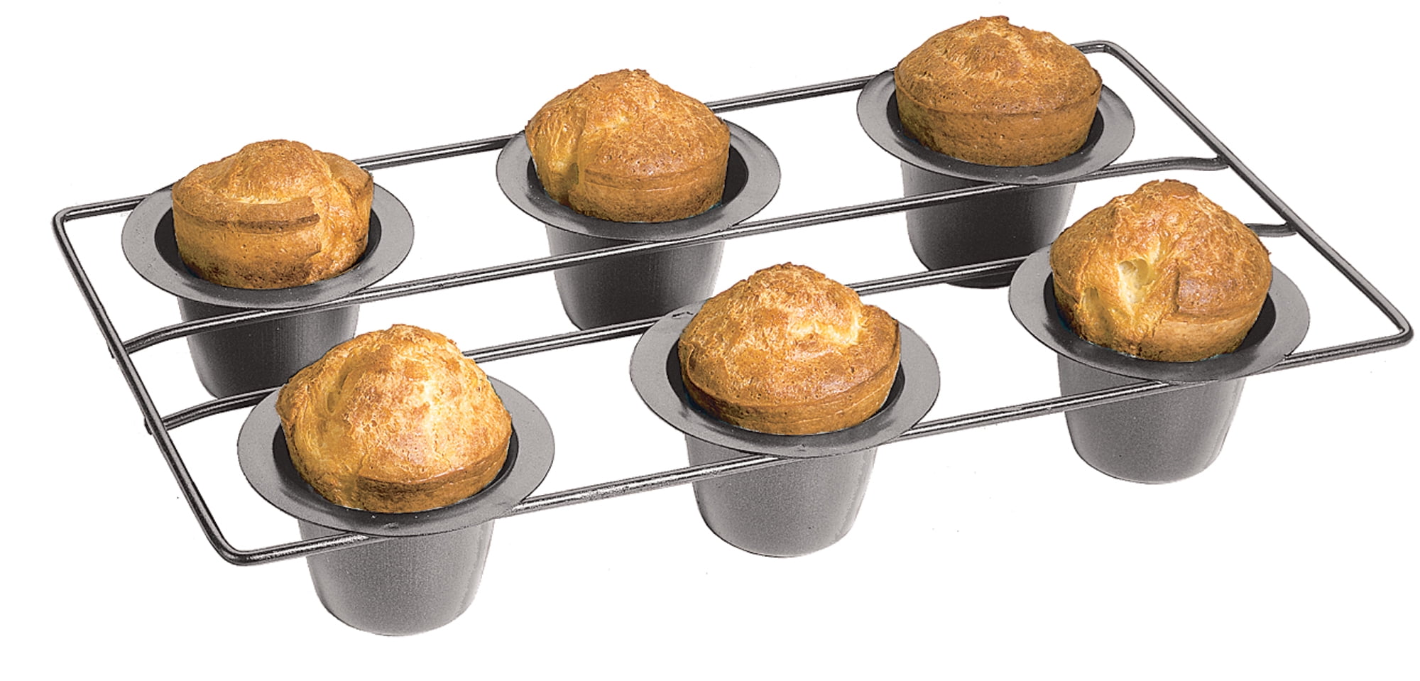 Fox Run Nonstick 6 Cup Linking Popover Muffin Pan Baking Bakeware Breakfast New