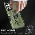 thumbnail image 5 of Allytech for Samsung Galaxy S21+/S21 Plus Phone Case with Ring Holder, Anti-Fingerprint Non-slip Anti-Drop Heavy Duty Corner Protection Rotating Ring Stand Cover Case for Samsung S21 Plus 5G, Green, 5 of 10