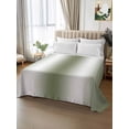 thumbnail image 2 of Green White Ombre King Size Flat Sheet, Wrinkleproof & Fadeproof Cooling Flat Bed Sheet Only, Country Pastoral Gradient Minimalist Breathable Soft Bedding Top Sheets 105 x 98 Inches, 2 of 8