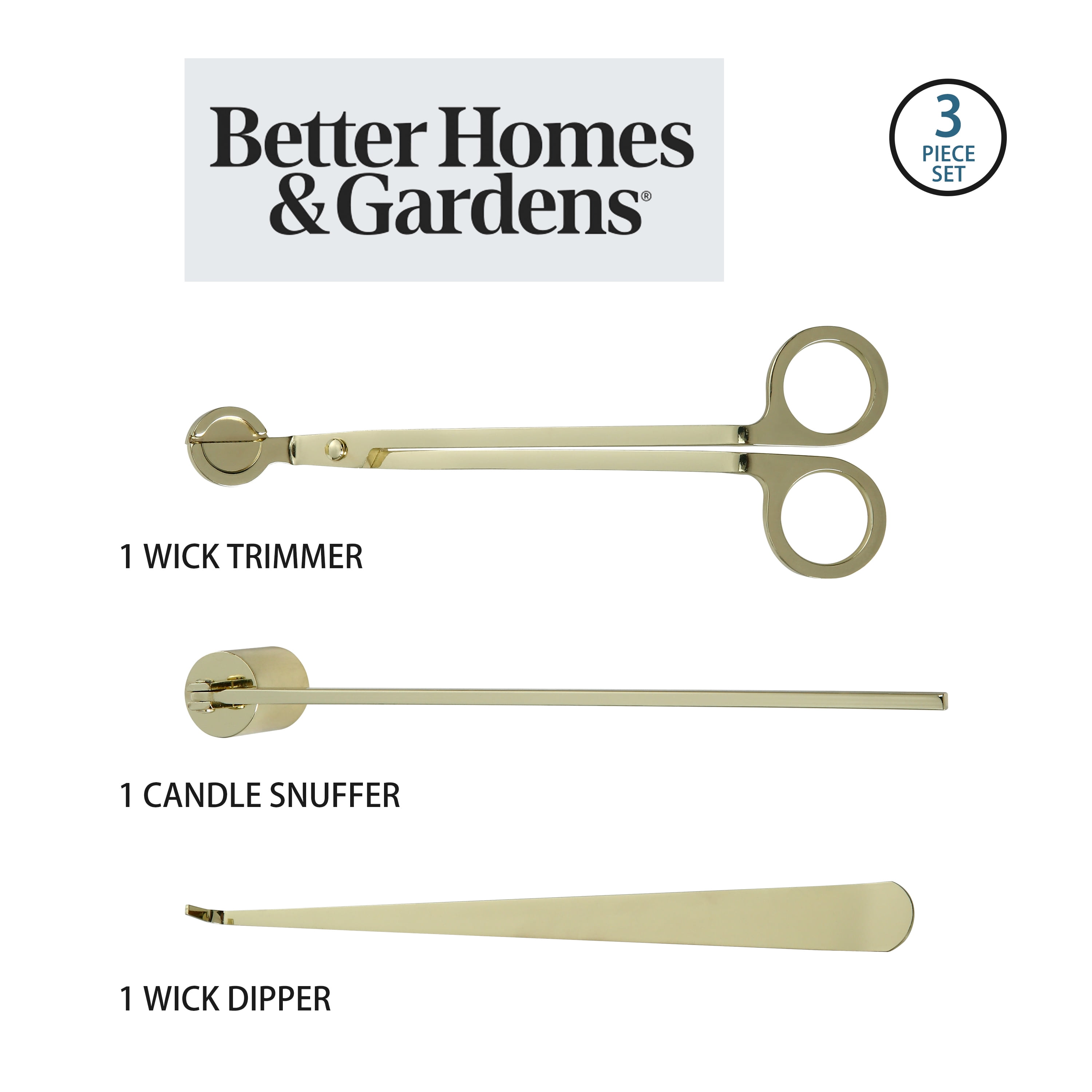 Better Homes & Gardens Brass Candle Care Kit