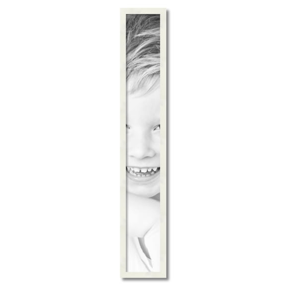 ArtToFrames 6" x 42" White Picture Frame, 6x42 inch White Wood Poster Frame (WOM-5140)