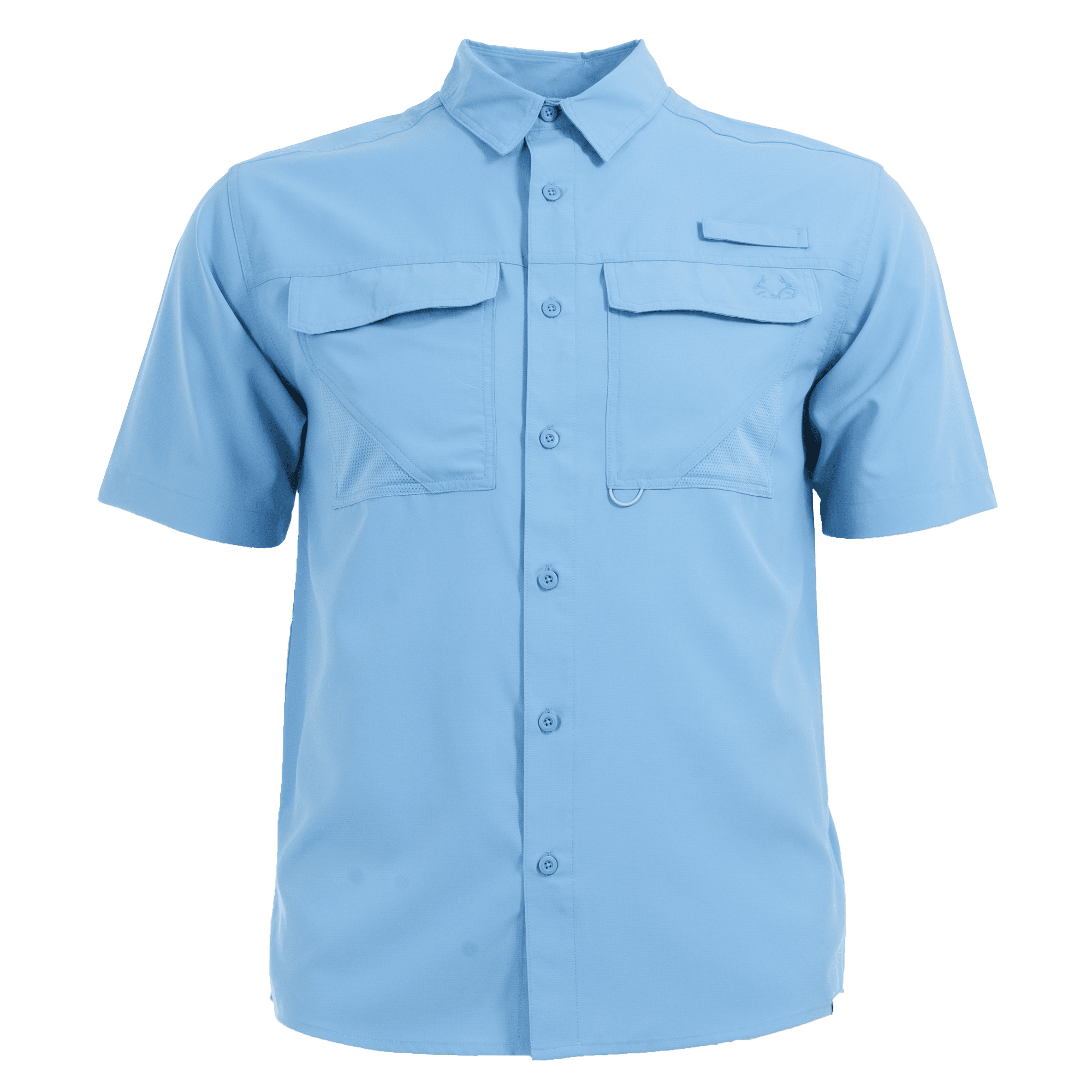 Realtree Men's Vapor Blue Medium Short Sleeve Guide Shirt