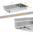 thumbnail image 2 of Yesurprise Set of 6 Hotel Pan 2.5/4/6 inch Deep Steam Table Pan Full Size 21 x 13 Inch Anti Jam Stainless Steel Commercial Steamer Pan Food Catering 2.5"deep, 2 of 7