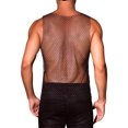 thumbnail image 3 of INSPIRE CHIC Rhinestones Sparkly Tank Top for Men's Shiny Mesh Sleeveless Tee Shirt Rave Sheer Metallic Vest M Black, 3 of 6