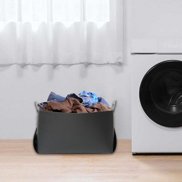 Modren, organizador de bandeja de cuero, caja de almacenamiento práctica para carteras, relojes, llaves, monedas, teléfonos móviles y equipos de - Negro Soledad organizador de escritorio