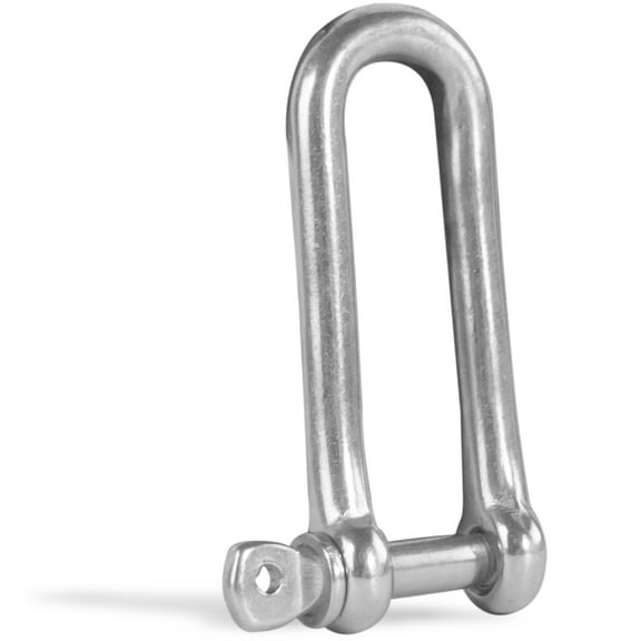 Five Oceans 3/16 Screw Pin Long D Shackles, Stainless Steel Anchor Shackle for Boat, Sailboat FO420