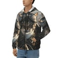 thumbnail image 3 of Goofa Pilot Cat In Vintage Plane Pattern Mens Full-zip Hoodie, Zip-up Pullover Hooded Sweatshirt, Kangaroo Pocket Hoodie Ideal for Daily Wear, Travel, and Home-Medium, 3 of 5